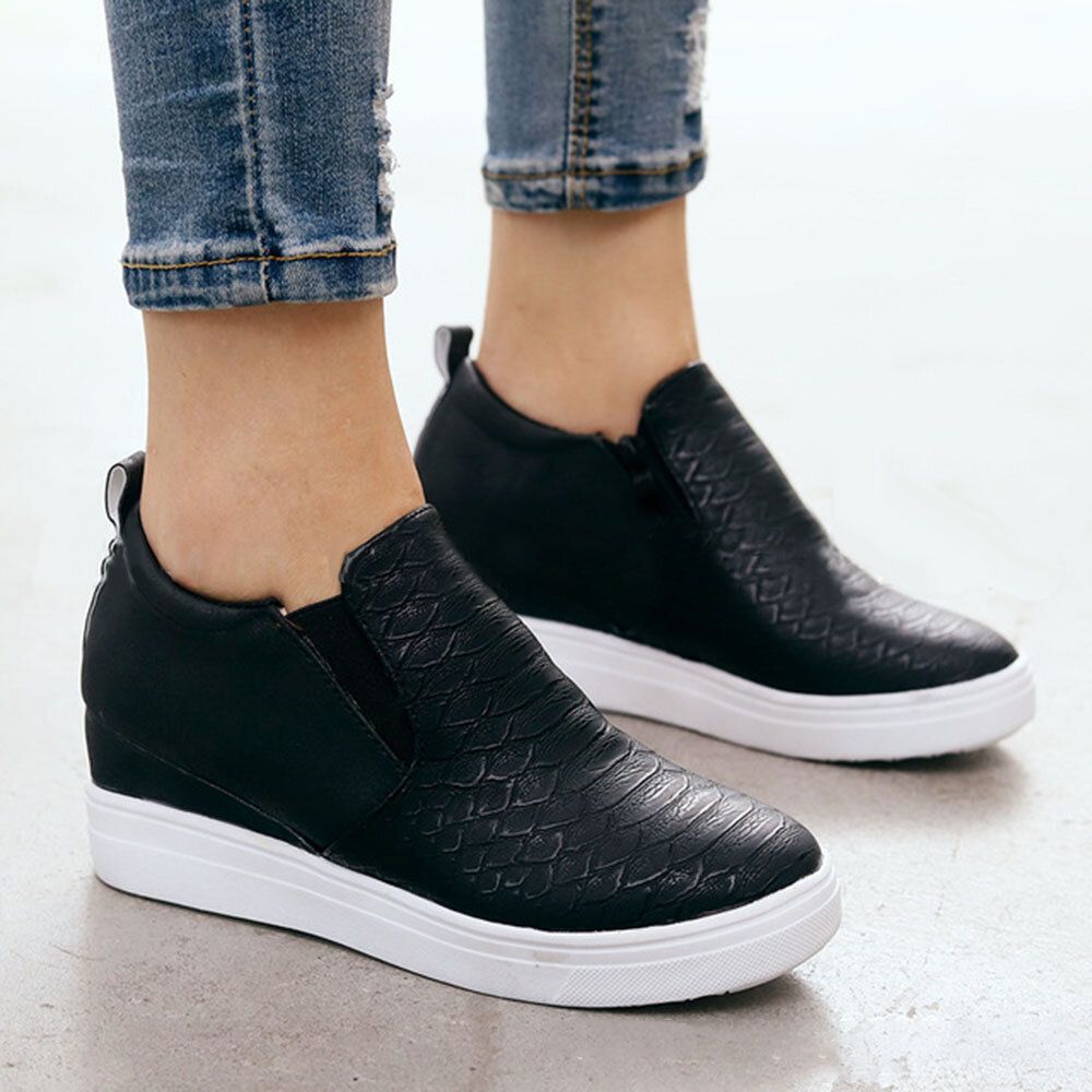 Plus Size Women Casual Splicing Zipper Flat Ankle Short Boots Plus Size Women Casual Splicing Zipper Flat Ankle Short Boots
