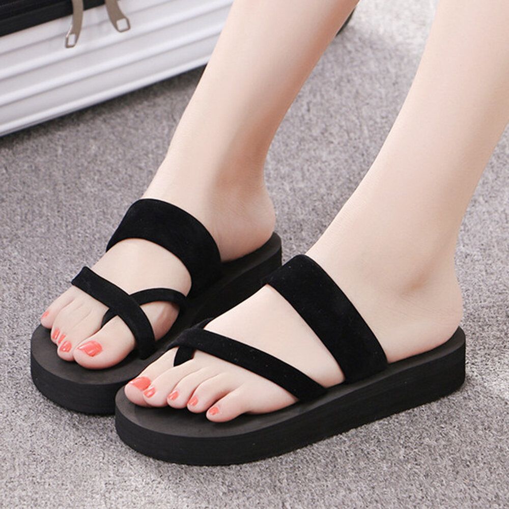 Women Clip Toe Comfy Non Slip Casual Beach Platform Slippers Women Clip Toe Comfy Non Slip Casual Beach Platform Slippers